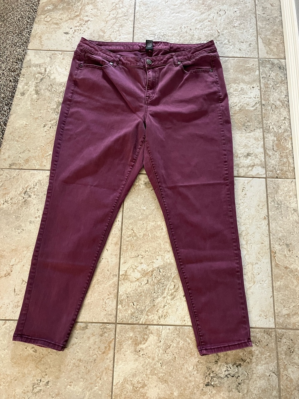 Lane Bryant Plum Skinny Jeans